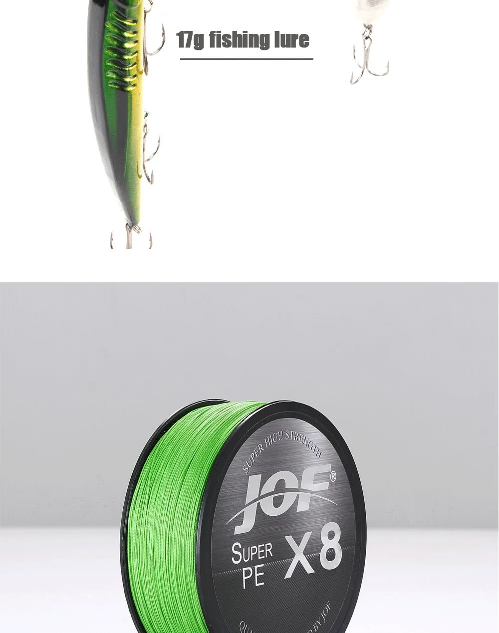 JOF 150M-500M 8 Strand Braided Outdoor Fishing Line Sea Fishing Ice Fishing River Fishing Rock Fishing Fishing Gear 20-100LB  X8