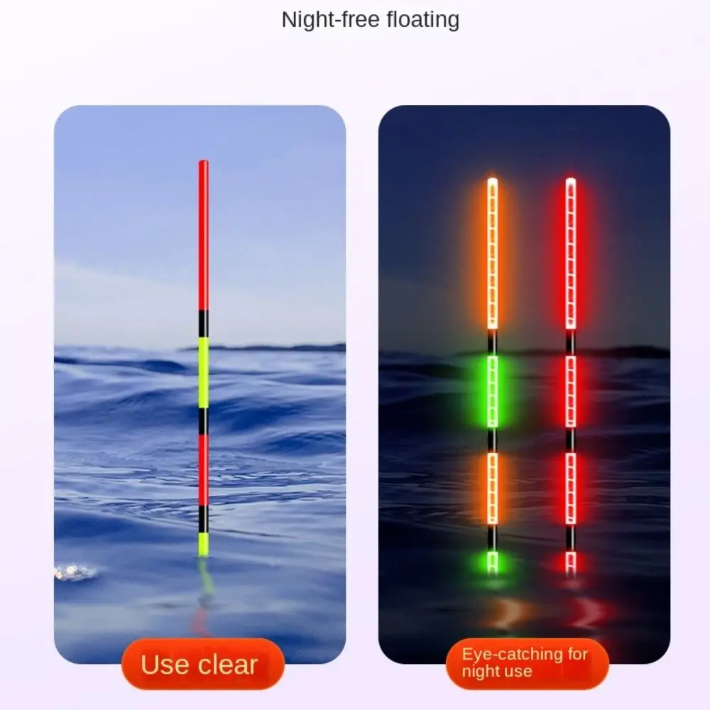 Smart Led Fishing Float Highly Sensitive Remind Buoy Gravity Sensor Glowing Electric Night Fishing Strobe Long Tail