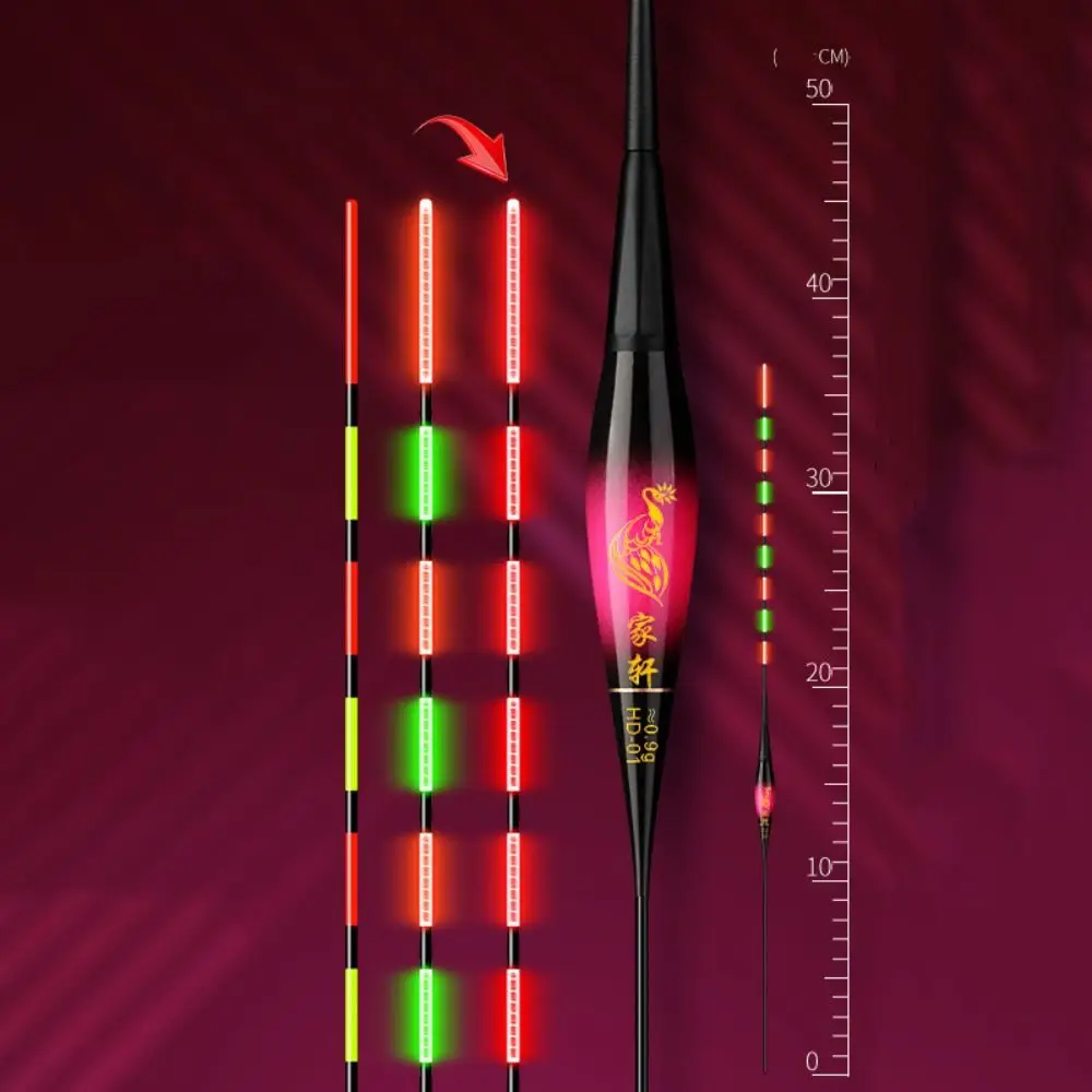 Smart Led Fishing Float Highly Sensitive Remind Buoy Gravity Sensor Glowing Electric Night Fishing Strobe Long Tail