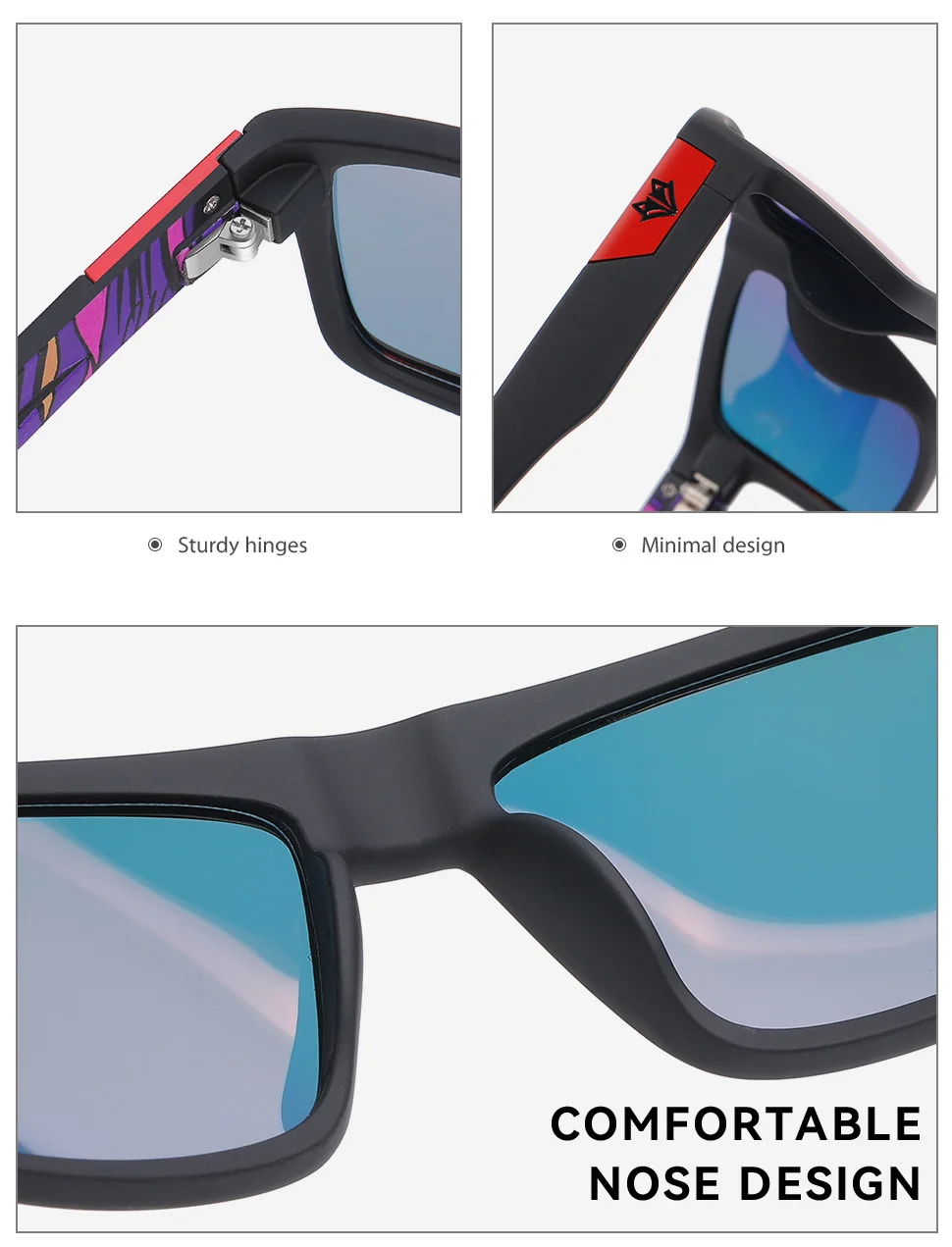 SEPFOX Men Polarized Fishing Sunglasses Outdoor Sports Hiking Driving Running Sun Glasses UV400 Eyewear