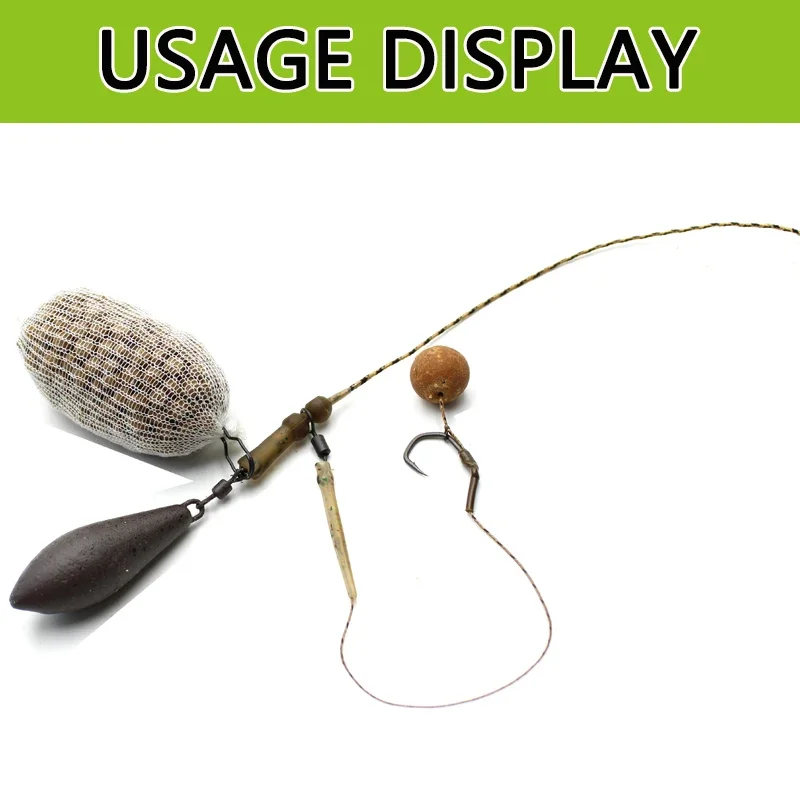 50pcs Carp Fishing Accessories PVA Bag Link Clip Quick Change Feeder Swivels ForCarp Hair Rig Tool Carp Coarse Method Feeder