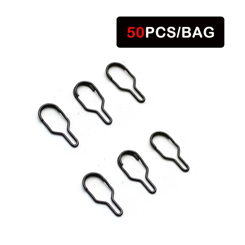 50pcs Carp Fishing Accessories PVA Bag Link Clip Quick Change Feeder Swivels ForCarp Hair Rig Tool Carp Coarse Method Feeder