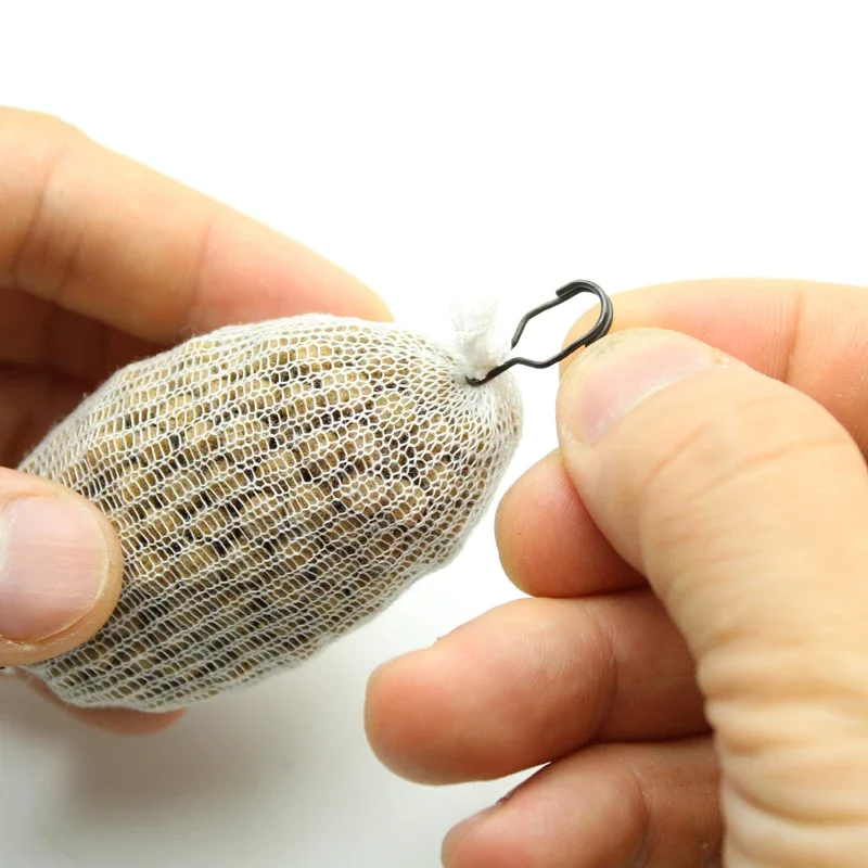 50pcs Carp Fishing Accessories PVA Bag Link Clip Quick Change Feeder Swivels ForCarp Hair Rig Tool Carp Coarse Method Feeder