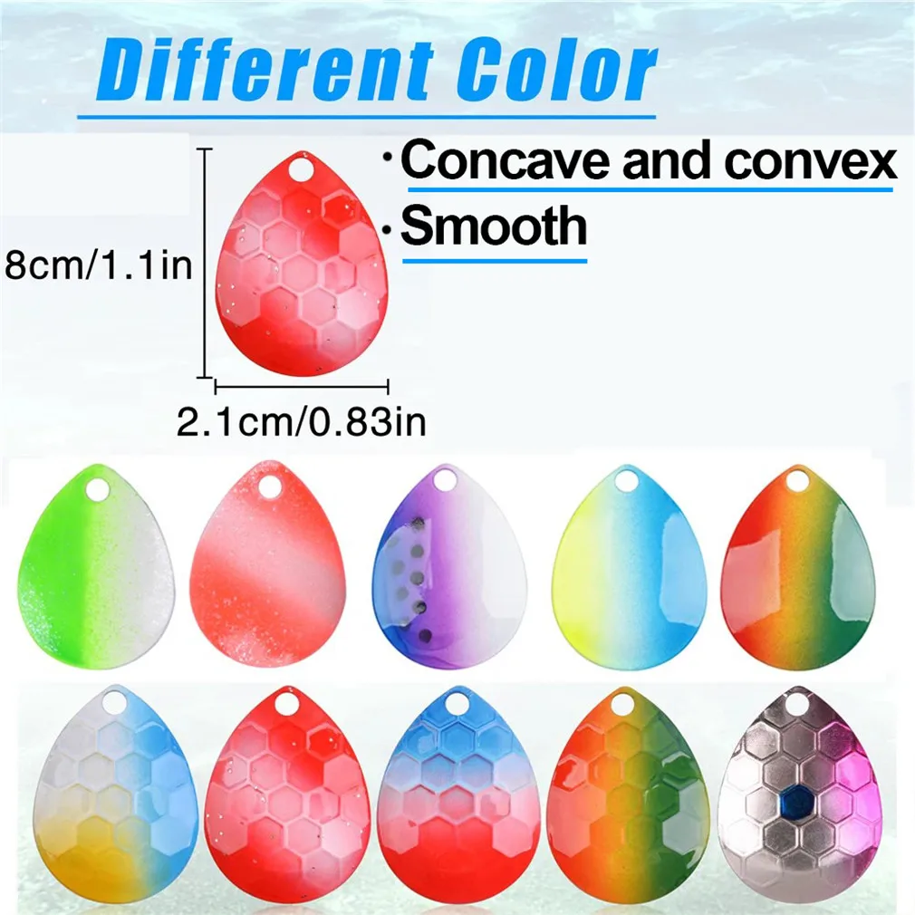 12/14Pcs Colorado Spinner Blade for Spinnerbaits Fishing Lure Spinner Bait Blades DIY Walleye Rig Lure Making Parts Accessories