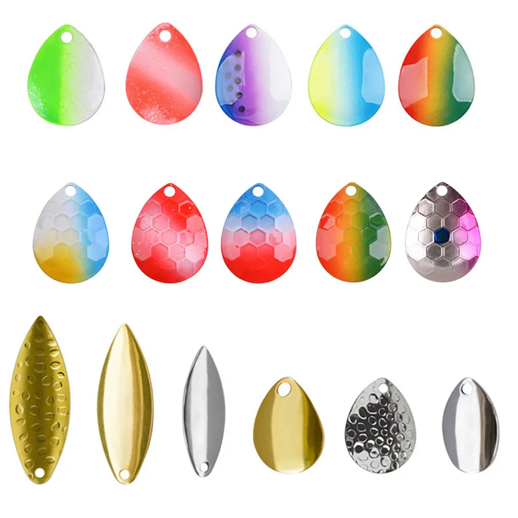 12/14Pcs Colorado Spinner Blade for Spinnerbaits Fishing Lure Spinner Bait Blades DIY Walleye Rig Lure Making Parts Accessories