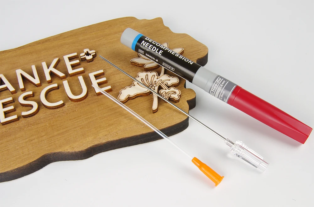 Sanke Rescue Pneumothorax Needle Trauma Medical Ifak Chest Cathether Needlecatheter 50g Needle Decompression Edc First Aid Kit