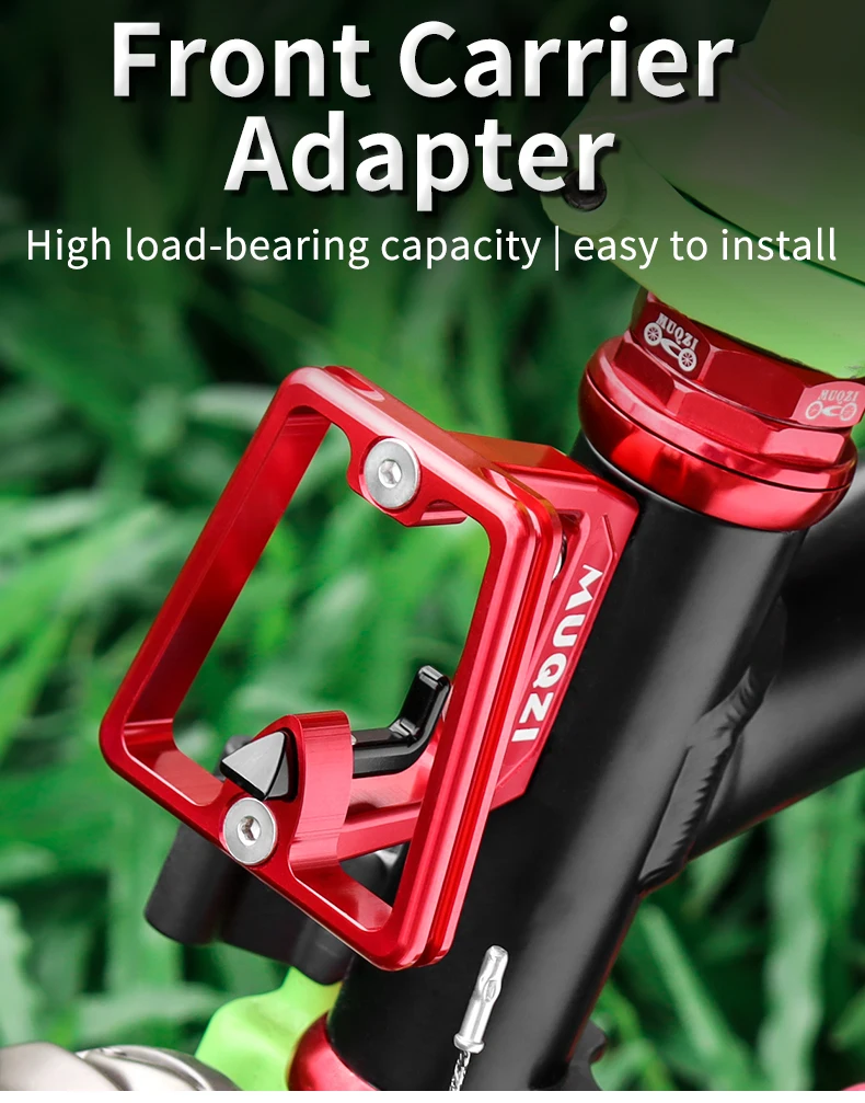 MUQZI Folding Bike Front Bag Carrier Block Bag Bracket For Brompton Dahon Bike Front Carrier Mount Adapter