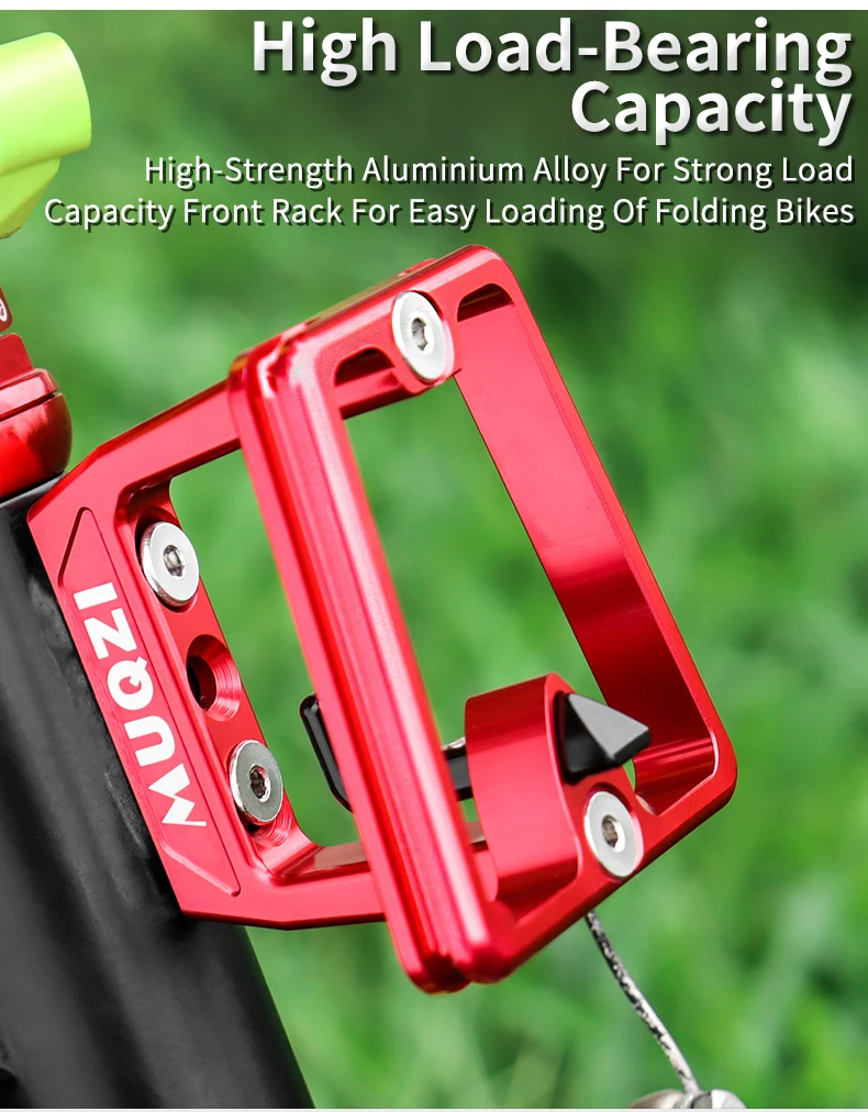 MUQZI Folding Bike Front Bag Carrier Block Bag Bracket For Brompton Dahon Bike Front Carrier Mount Adapter