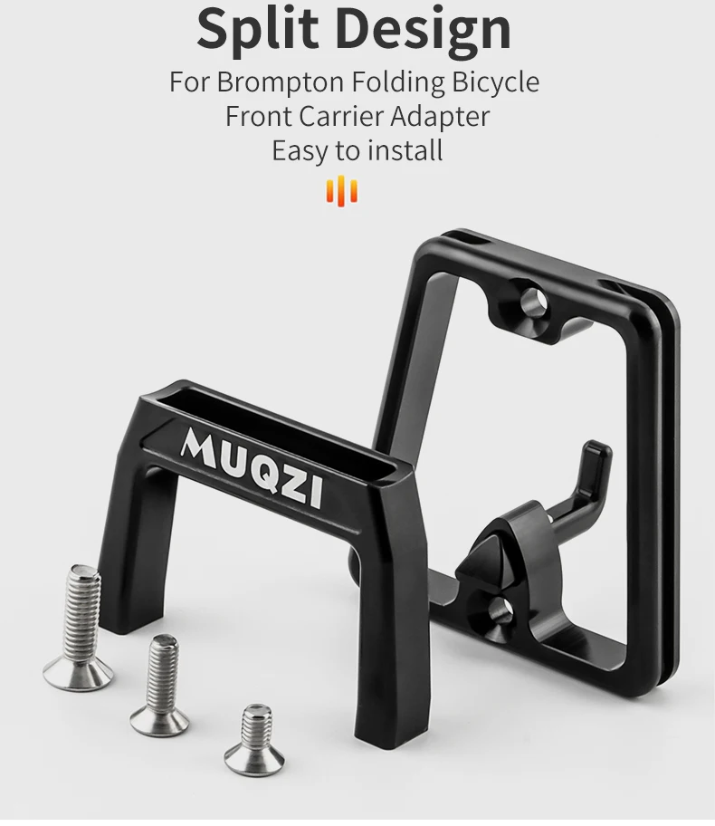 MUQZI Folding Bike Front Bag Carrier Block Bag Bracket For Brompton Dahon Bike Front Carrier Mount Adapter