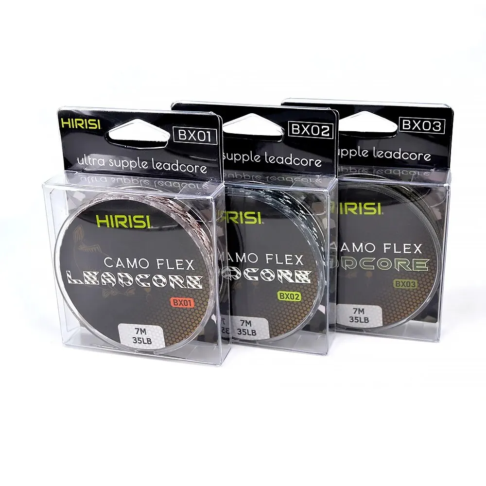 Hirisi 1pcs 35LB 7M Leadcore Carp Fishing Tackle Line Make Carp Hair Rigs 3 Color Braided Lead Line
