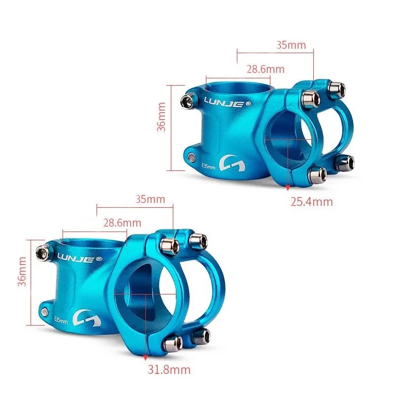 MTB Stem 31.8/25.4mmx35mm Mountain Bike Power Short Stem Support Road Mountain Bike Bridge Cycling Stem Bicycle Parts
