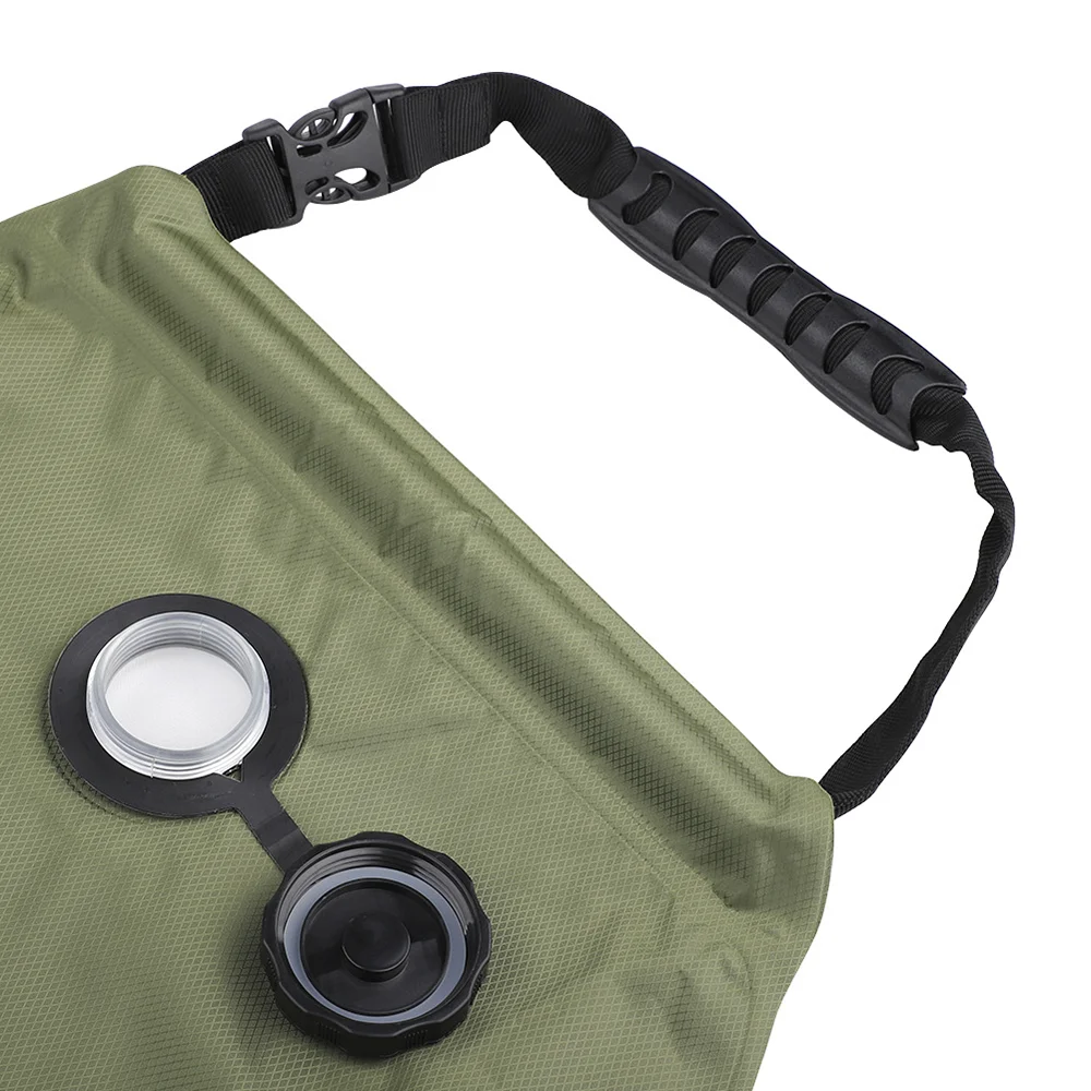 Solar Shower Bag 20L Outdoor Solar Heating Premium Camping Shower Bag Hot Water Temperature 45°C with Removable Hose Shower Head