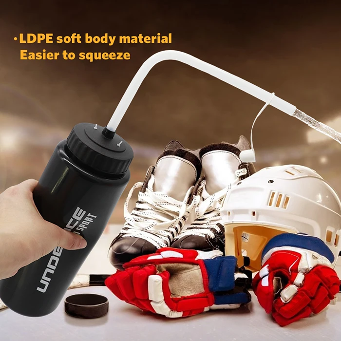 UICE Ice Hockey Sport Bottle BPA Free Football Lacrosse Bottle Hockey Water Bottle Hockey Training Equipment