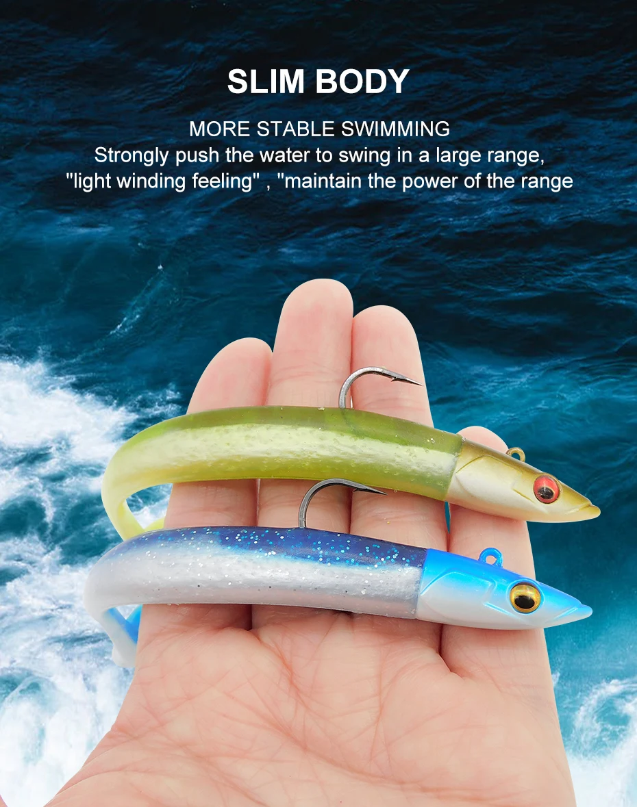 ESFISHING Soft Fishing Lures Leurre Souple Crazy Paddle Tail 150mm Swimbait Lifelike for Pike Bass Trout Pescas
