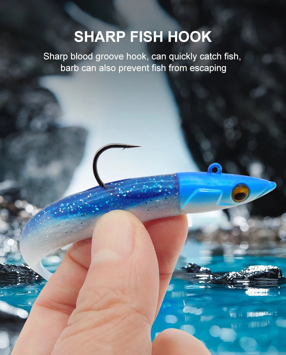ESFISHING Soft Fishing Lures Leurre Souple Crazy Paddle Tail 150mm Swimbait Lifelike for Pike Bass Trout Pescas