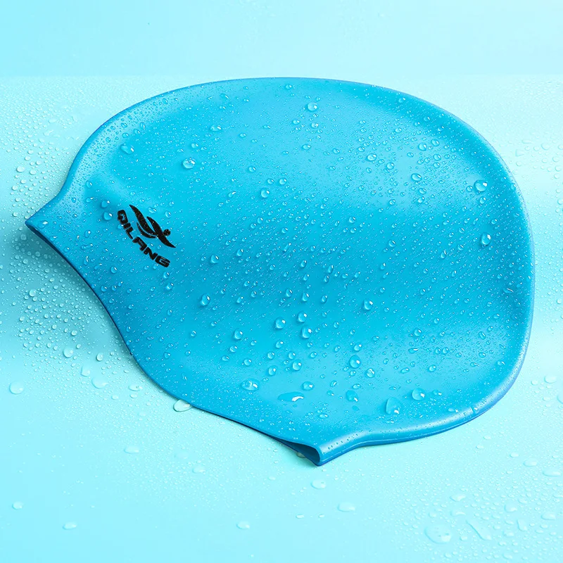 Waterproof Silicone Swim Caps Women Men High Elastic Flexible Protect Ears Hair Swimming Pool Hat for Adults Children Girls Boys