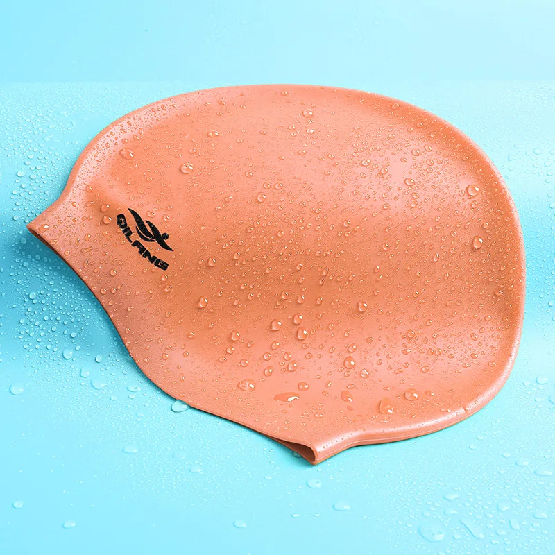 Waterproof Silicone Swim Caps Women Men High Elastic Flexible Protect Ears Hair Swimming Pool Hat for Adults Children Girls Boys