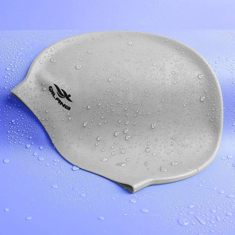 Waterproof Silicone Swim Caps Women Men High Elastic Flexible Protect Ears Hair Swimming Pool Hat for Adults Children Girls Boys