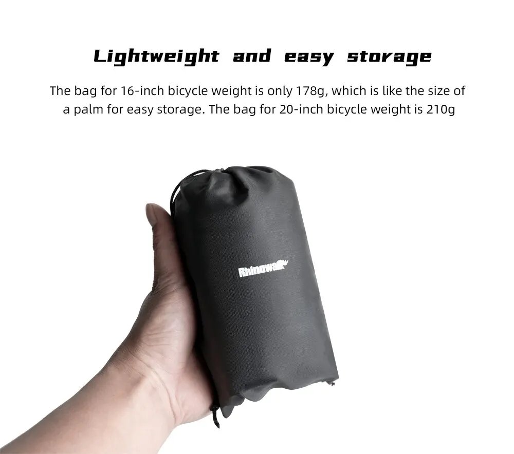 Rhinowalk Folding Bike Storage Bag Cover Portable Fits 20-Inch Or 16-Inch Folding Bike Light Bike Travel Carry Handbag