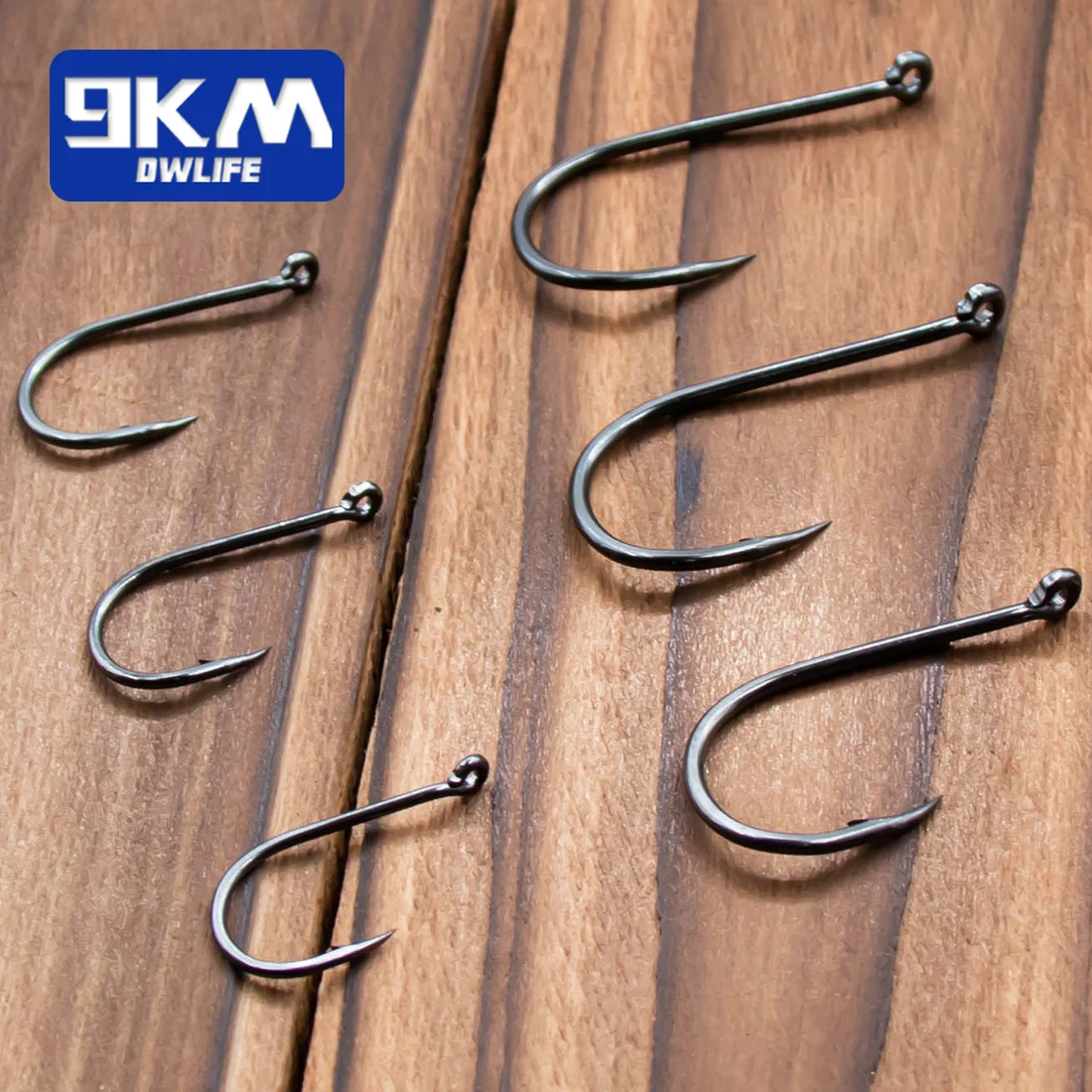 9KM Fishing Hooks 50~100Pcs Octopus Beak Hook Carp Fishing Jigging Hook Barbed Black High Carbon Steel Ice Fishing Accessories