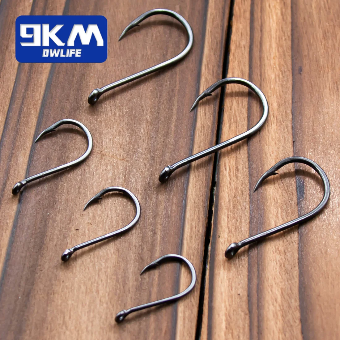 9KM Fishing Hooks 50~100Pcs Octopus Beak Hook Carp Fishing Jigging Hook Barbed Black High Carbon Steel Ice Fishing Accessories