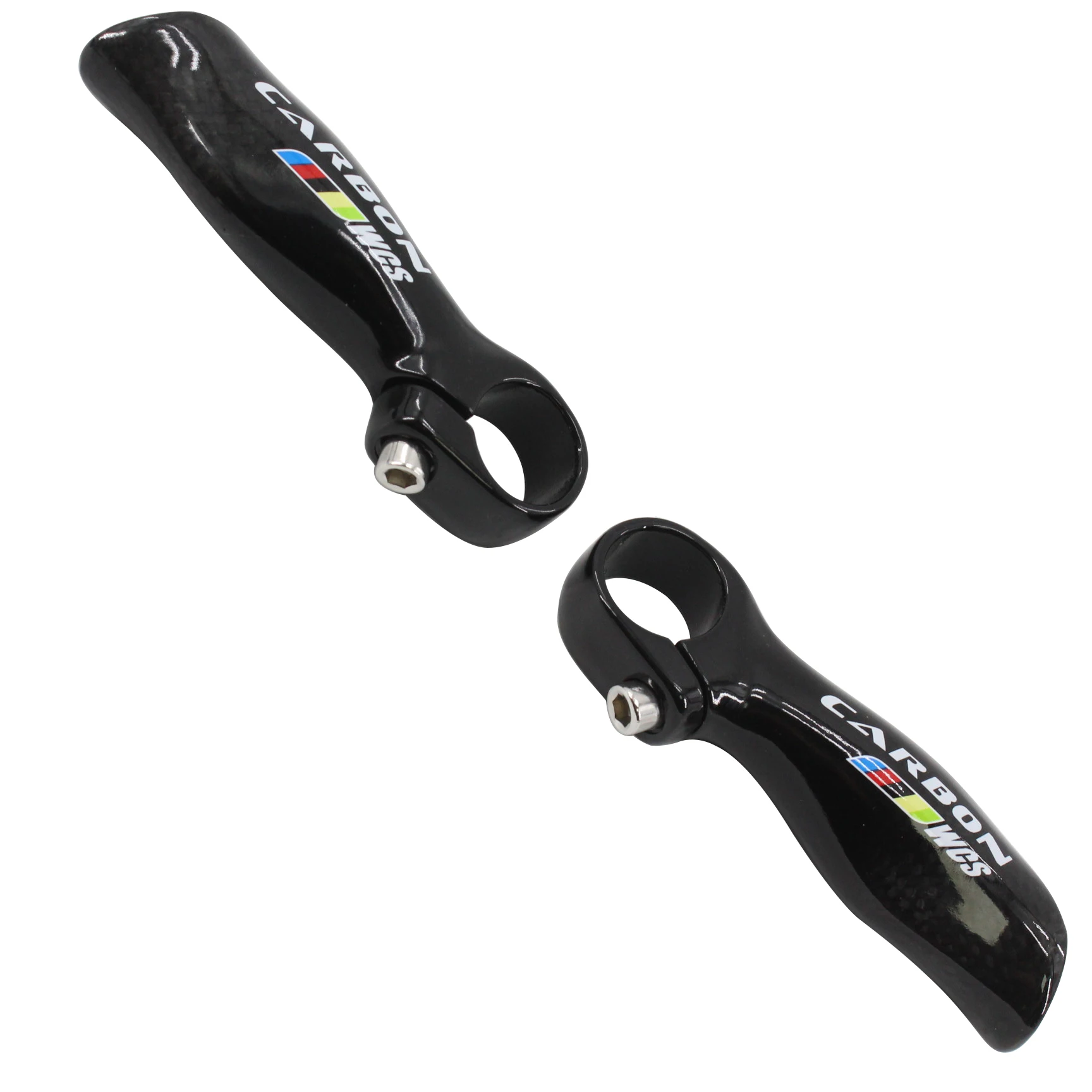 New Ergonomics Design Mountain Bike 3K Full Carbon Fibre Bar Ends Small Auxiliary Handlebar Carbon Bicycle Bar Ends Rest Bar
