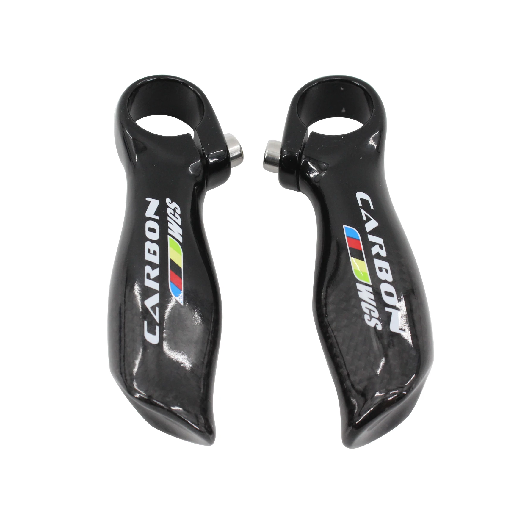 New Ergonomics Design Mountain Bike 3K Full Carbon Fibre Bar Ends Small Auxiliary Handlebar Carbon Bicycle Bar Ends Rest Bar