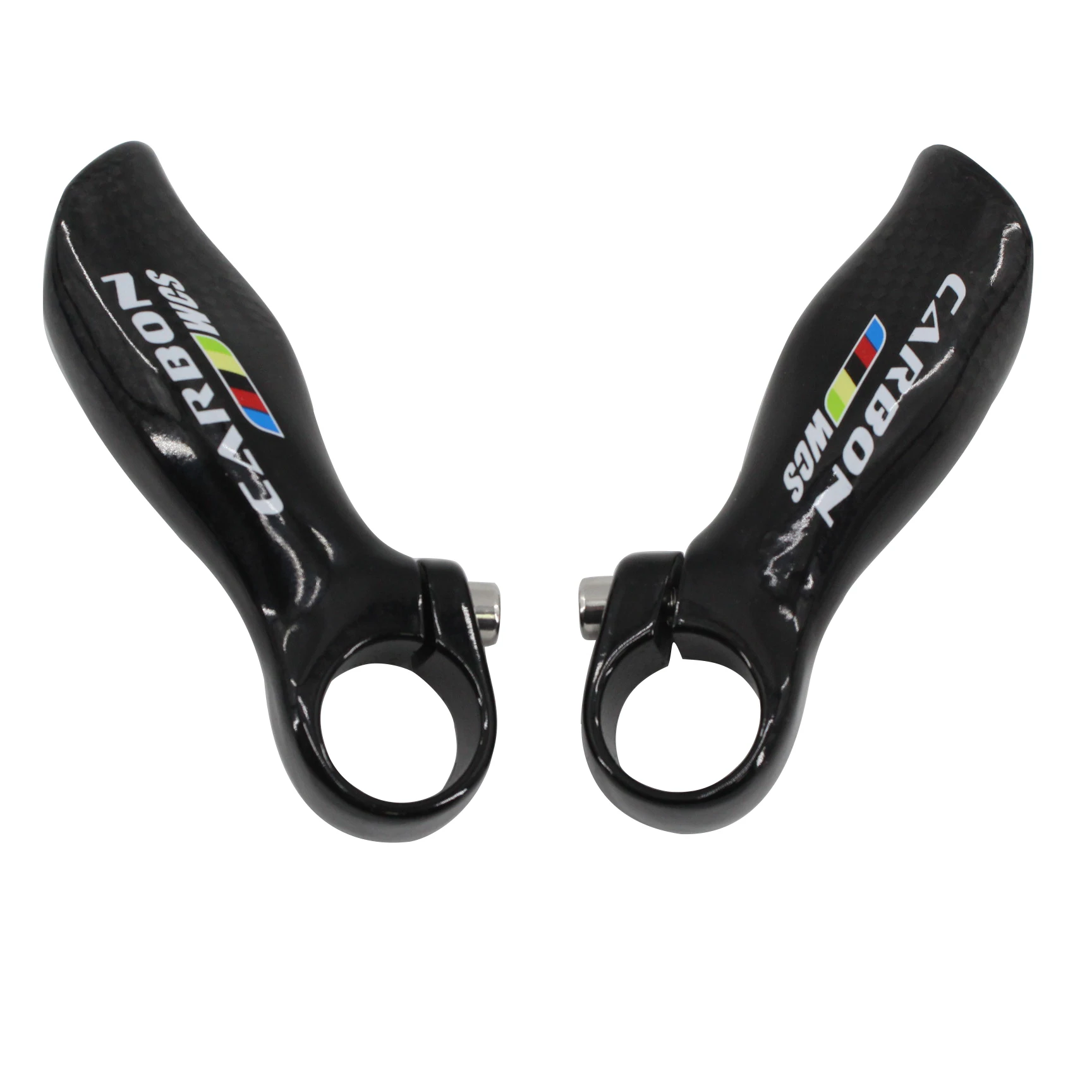 New Ergonomics Design Mountain Bike 3K Full Carbon Fibre Bar Ends Small Auxiliary Handlebar Carbon Bicycle Bar Ends Rest Bar