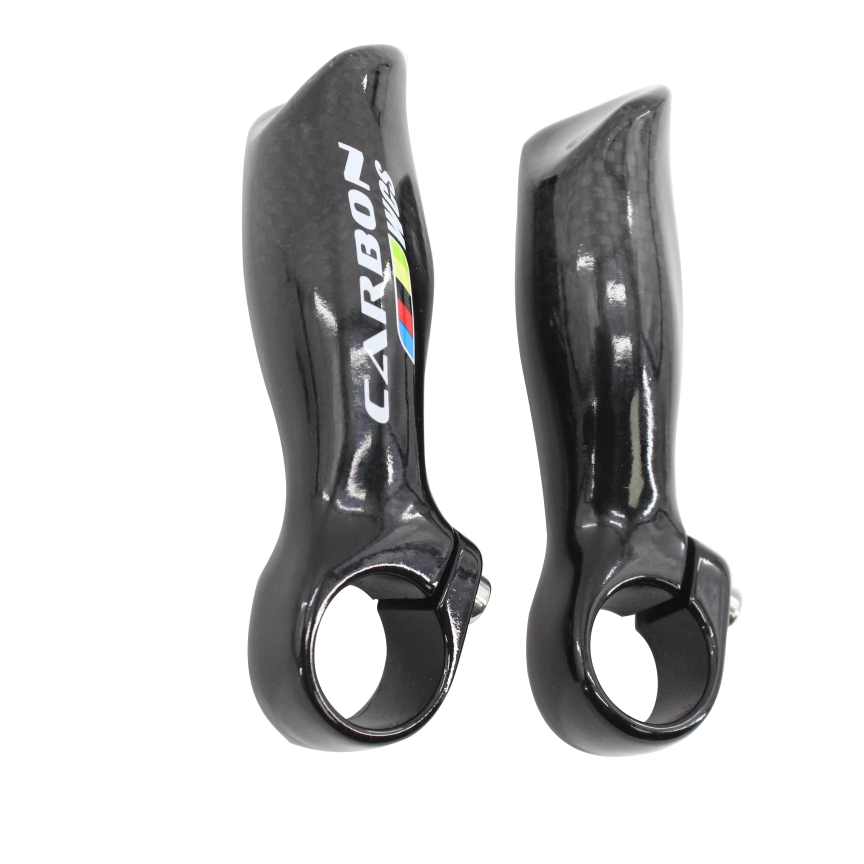 New Ergonomics Design Mountain Bike 3K Full Carbon Fibre Bar Ends Small Auxiliary Handlebar Carbon Bicycle Bar Ends Rest Bar