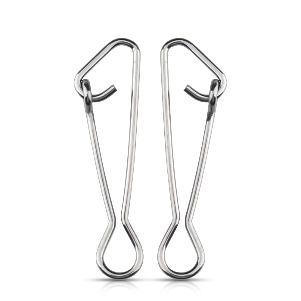 DNDYUJU 50pcs Fishing Snap Fast Lock Fishing Connector Lure Safety Pin Fish Tool Stainless Steel Snap Swivel Fish Tackle