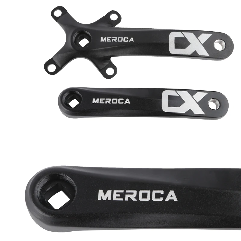 MEROCA Bicycle Crank Chainwheel 104BCD MTB Bike Crankset Aluminum Alloy with Bottom 170mm Crank Black 32/34/36/38/40/42T Plate