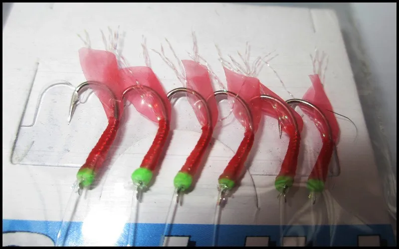 5Pack Fishing Wobbler Sabiki Bait Rigs & Luminous Bean Fishing Hooks Ocean Fly Saltwater Glow-in-Dark Rigs