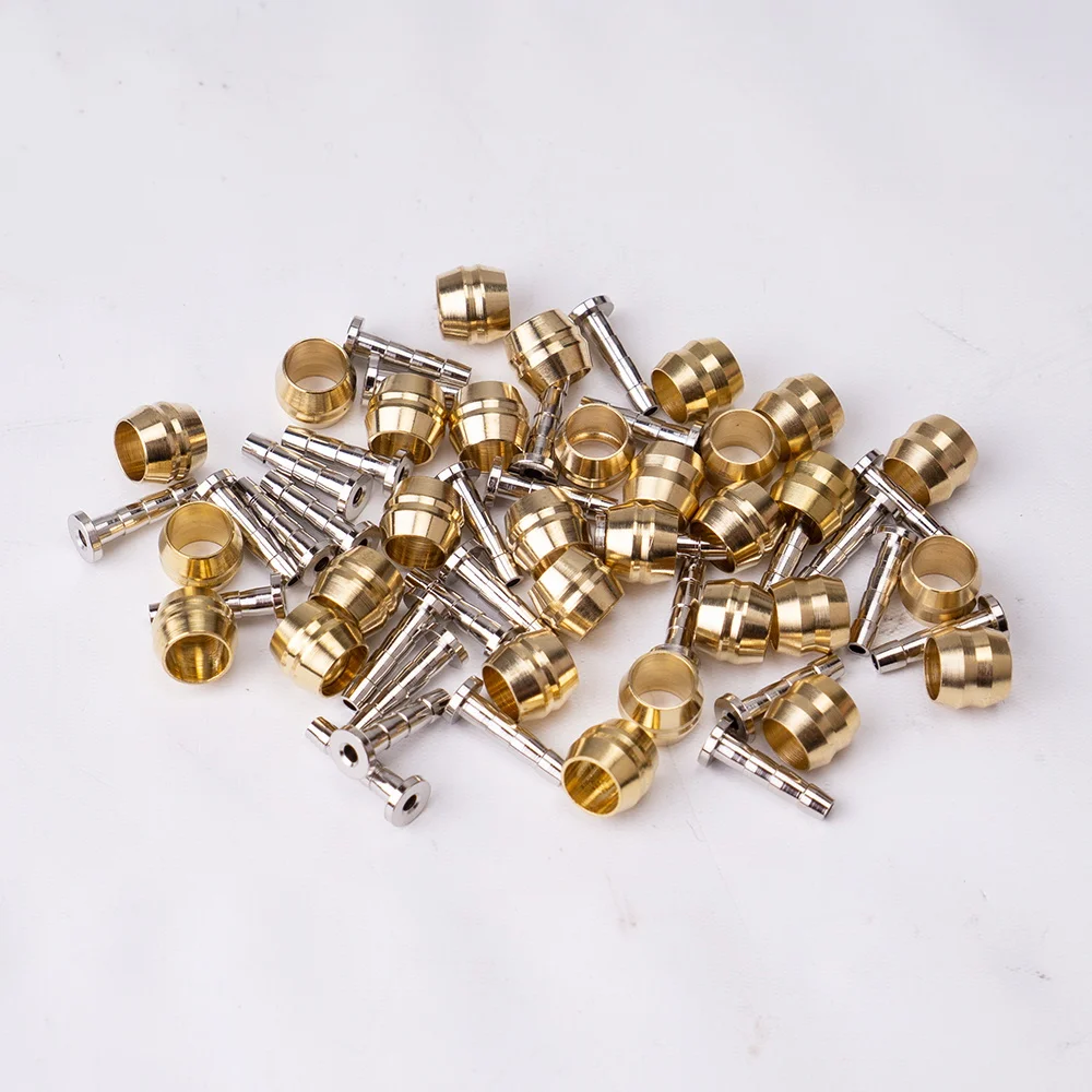 ZTTO 10Pcs MTB Bike Oil Brake Olive Head Oil Pin Hydraulic Disc Brake Oil Needle Brass Bushings For BH90 BH59 MAGuraTekRO Parts