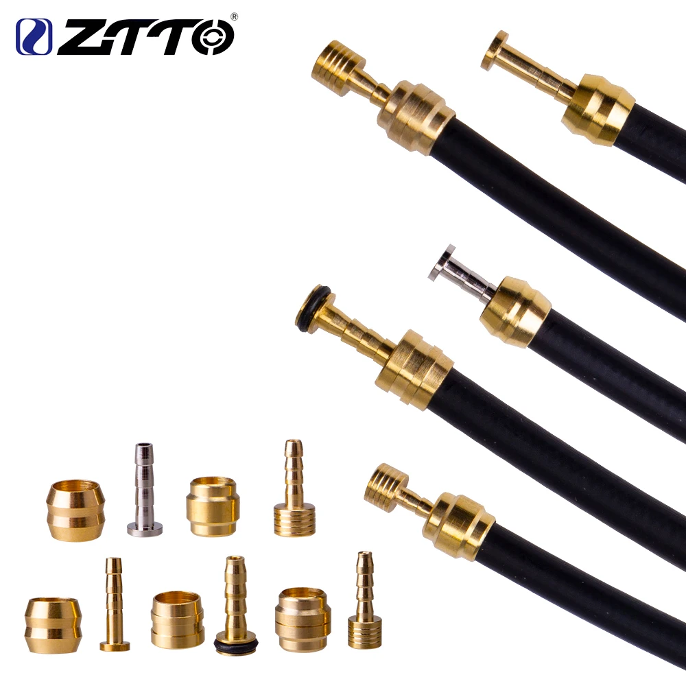 ZTTO 10Pcs MTB Bike Oil Brake Olive Head Oil Pin Hydraulic Disc Brake Oil Needle Brass Bushings For BH90 BH59 MAGuraTekRO Parts