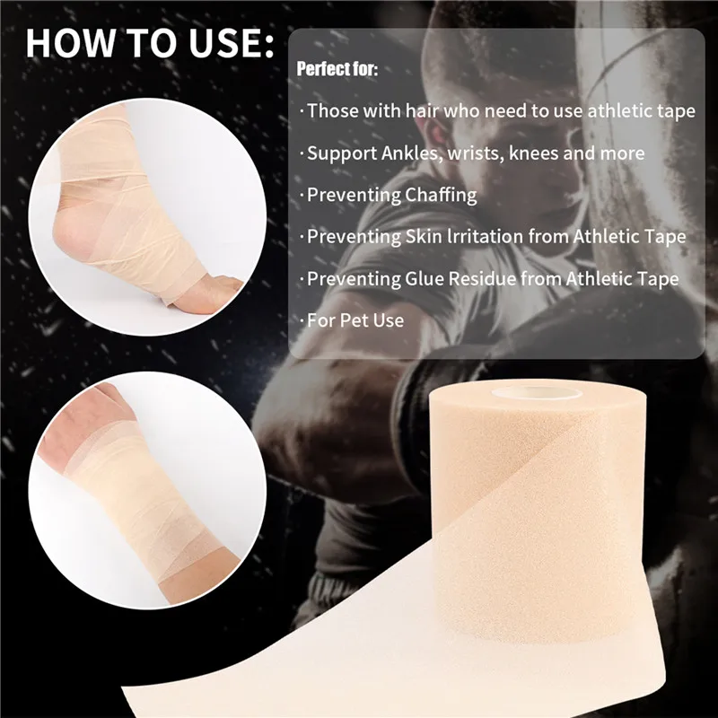 1/3PCS Foam Bandage Elbow Knee Pads Film Foam Underwrap Sports Pre-Wrap For Athletic Tape Sponge Skin Film Self-Adhesive Elastic