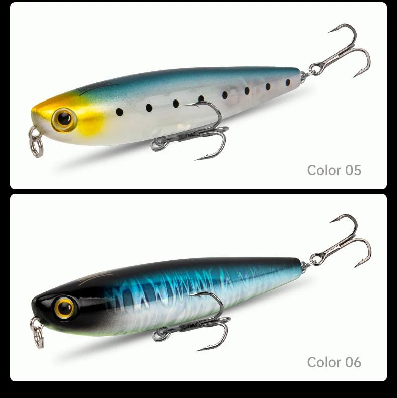Kingdom Topwater Pencil Fishing Lures 60mm 5.6g 90mm 11g Walking Dog Swimbaits Floating Artificial Hard Baits For Bass Pike