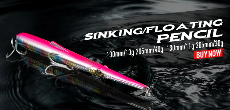 Kingdom Topwater Pencil Fishing Lures 60mm 5.6g 90mm 11g Walking Dog Swimbaits Floating Artificial Hard Baits For Bass Pike