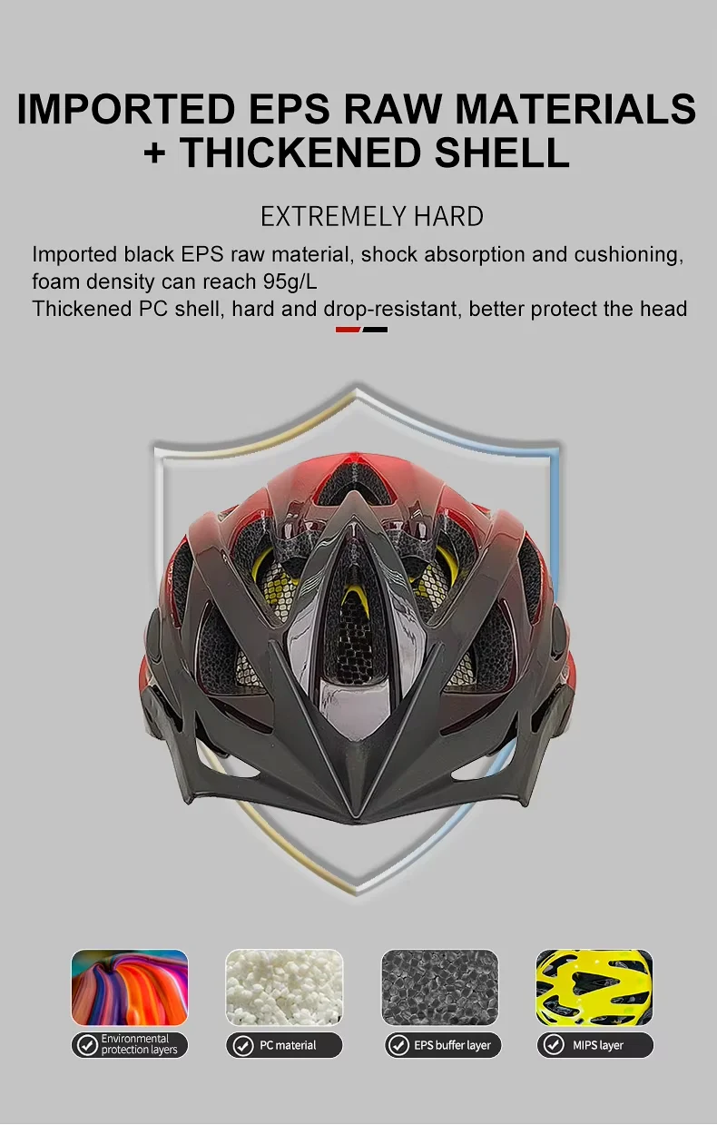 MOON Cycling Helmet Anti-Odor Sweat-Free Breathable with Mips Protection CPSC SG Certified Custom Co-Branded