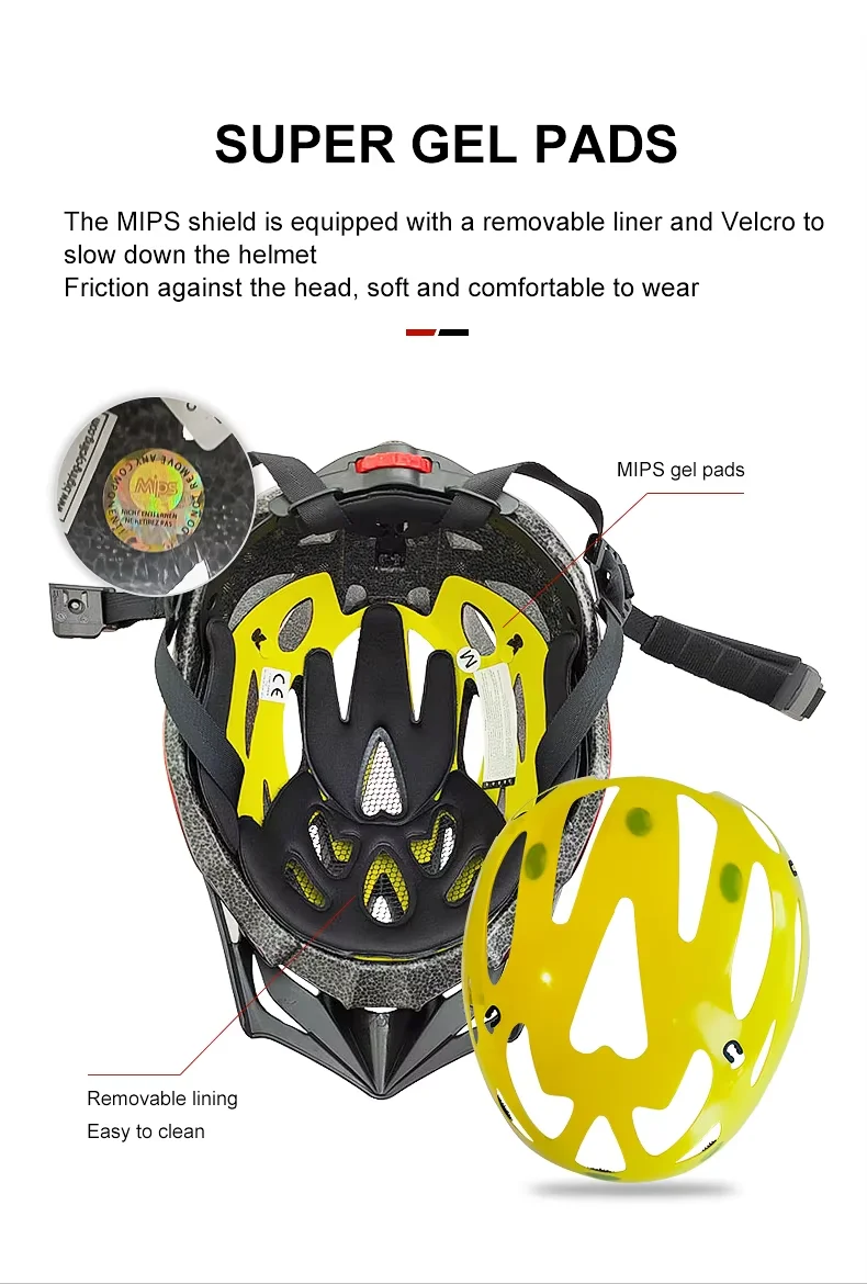 MOON Cycling Helmet Anti-Odor Sweat-Free Breathable with Mips Protection CPSC SG Certified Custom Co-Branded