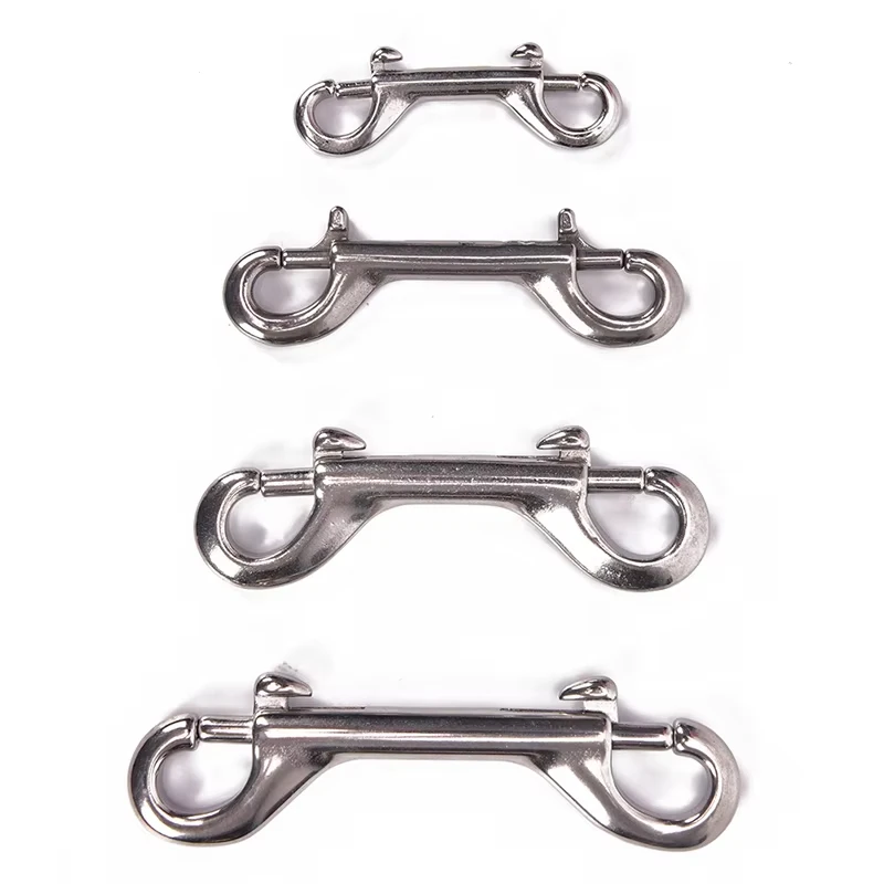 DIZETION 65mm 90mm 100mm 115mm Double Ended Scuba Diving Hook Zinc Alloy Eye Bolt Snap Hook Quick Draw Link Carabiner