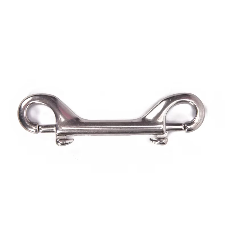 DIZETION 65mm 90mm 100mm 115mm Double Ended Scuba Diving Hook Zinc Alloy Eye Bolt Snap Hook Quick Draw Link Carabiner