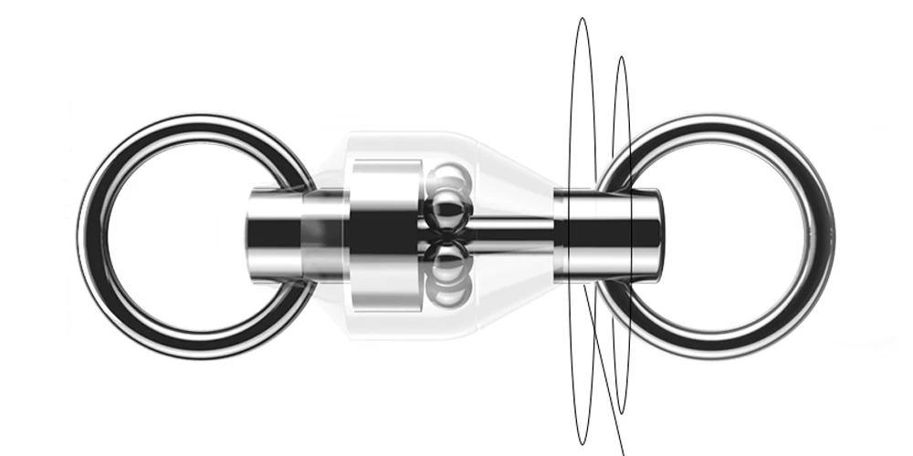 FishTrip Fishing Snap Swivel Interlock Snap Ball Bearing Swivels Stainless Steel Cross Lock Clip Squid Fishing Connector