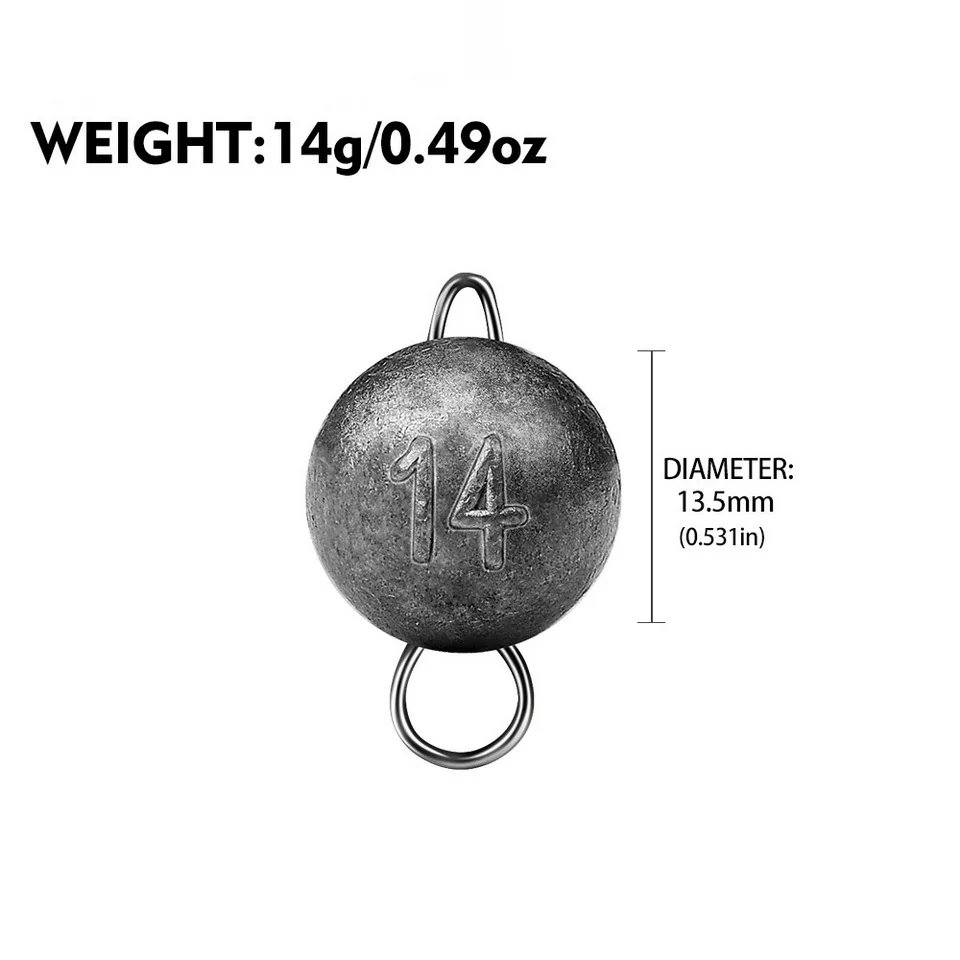 Fishing Accessories Leaded Jig Head 3g 5g 7g 10g 12g 14g 18g 21g Lead Pendant Round Pendant Lead Sinkers Fishing Sinker For Lure