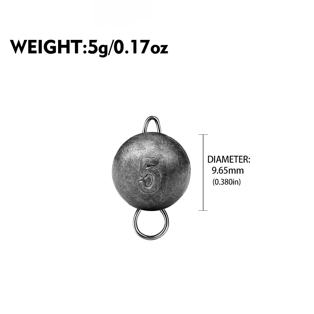 Fishing Accessories Leaded Jig Head 3g 5g 7g 10g 12g 14g 18g 21g Lead Pendant Round Pendant Lead Sinkers Fishing Sinker For Lure