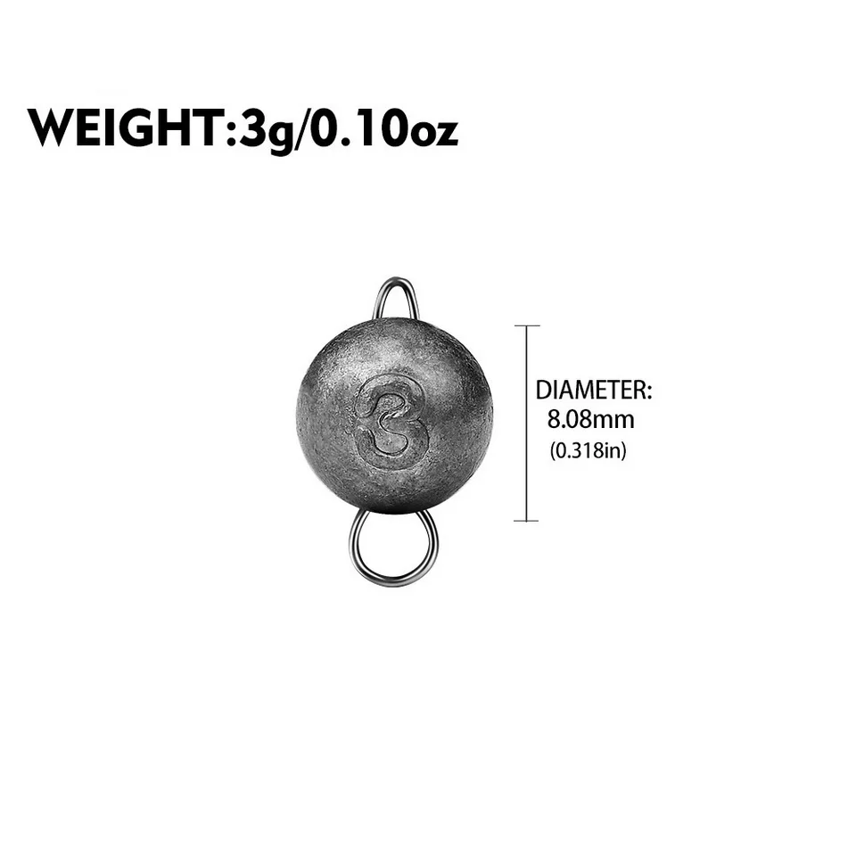 Fishing Accessories Leaded Jig Head 3g 5g 7g 10g 12g 14g 18g 21g Lead Pendant Round Pendant Lead Sinkers Fishing Sinker For Lure