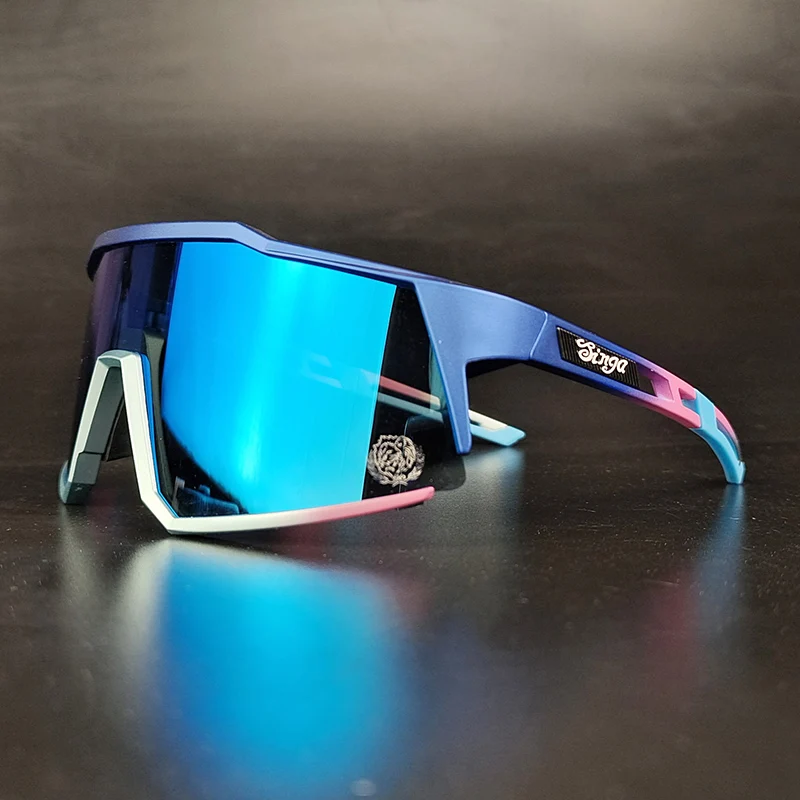Cycling Sunglasses Bike Eyewear Sports Dark Glasses Cycling Glasses Black Polarized Lens Eyepieces Outdoor Bicycle Goggles