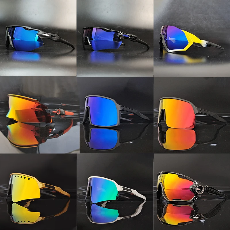Cycling Sunglasses Bike Eyewear Sports Dark Glasses Cycling Glasses Black Polarized Lens Eyepieces Outdoor Bicycle Goggles