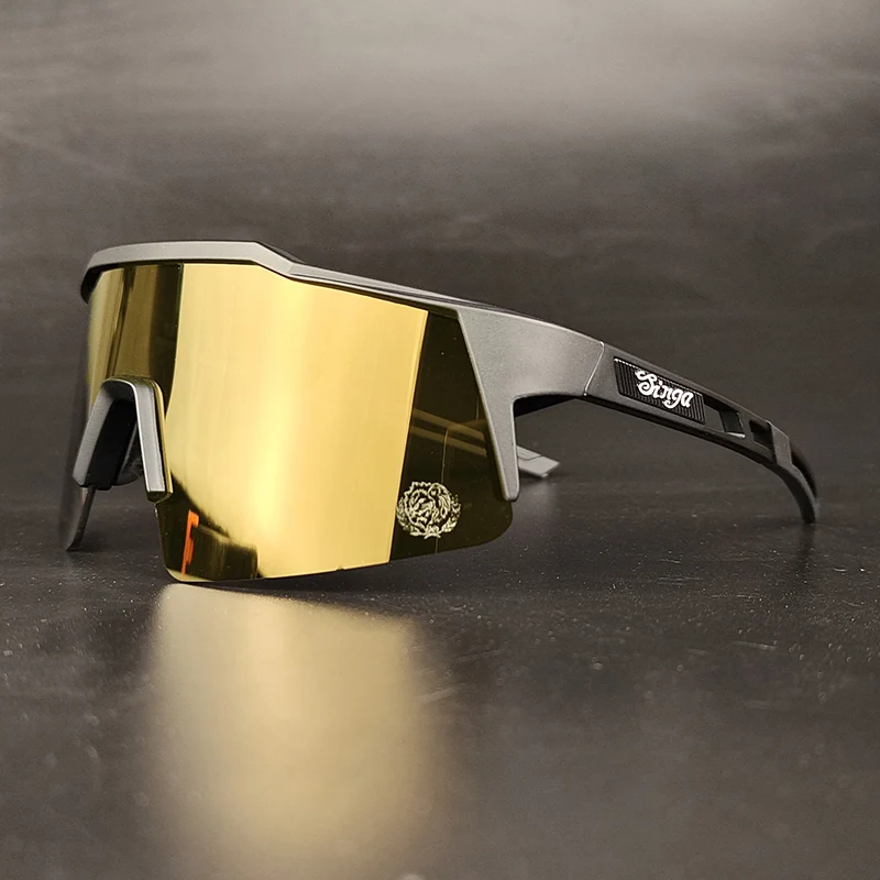 Cycling Sunglasses Bike Eyewear Sports Dark Glasses Cycling Glasses Black Polarized Lens Eyepieces Outdoor Bicycle Goggles