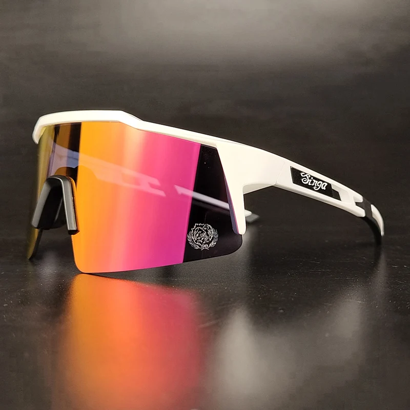 Cycling Sunglasses Bike Eyewear Sports Dark Glasses Cycling Glasses Black Polarized Lens Eyepieces Outdoor Bicycle Goggles