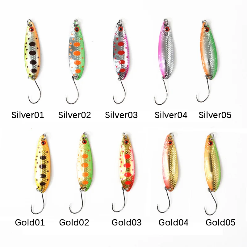 1/3/5PCS Spoon bait 2g 3.5g 5g Fishing Lures Pesca Hard Bait River Stream Freshwater Bass Pike Trout